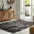 Geometrisch vloerkleed - Aisha Zwart/Wit