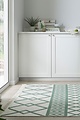 Geometrisch vloerkleed - Teo Gerecycled Groen/Crème