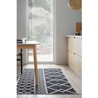 Flycarpets GEOMETRISCH VLOERKLEED - TEO GERECYCLED ZWART/WIT