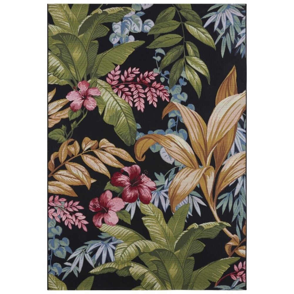 Flycarpets BINNEN- EN BUITENKLEED - TROPICAL FLOWERS & LEAVES MULTICOLOR