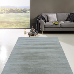 Comfy Vicenza vloerkleed - Zacht Hoogpolig - Zilver / Naturel