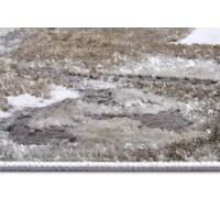 flycarpets GEBLOEMD VLOERKLEED - SHINE WIT/GRIJS/BRUIN