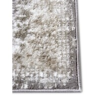 flycarpets VINTAGE VLOERKLEED - SHINE ABSTRACT GRIJS/BRUIN