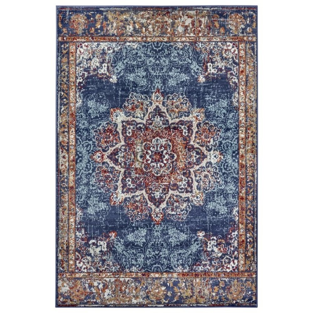 flycarpets VINTAGE VLOERKLEED - MADERNO BLAUW / MULTI