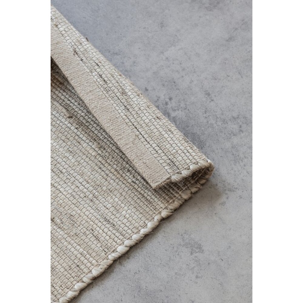 HH JUTE WOL KATOEN VLOERKLEED - DHAKA NATUREL/CREME