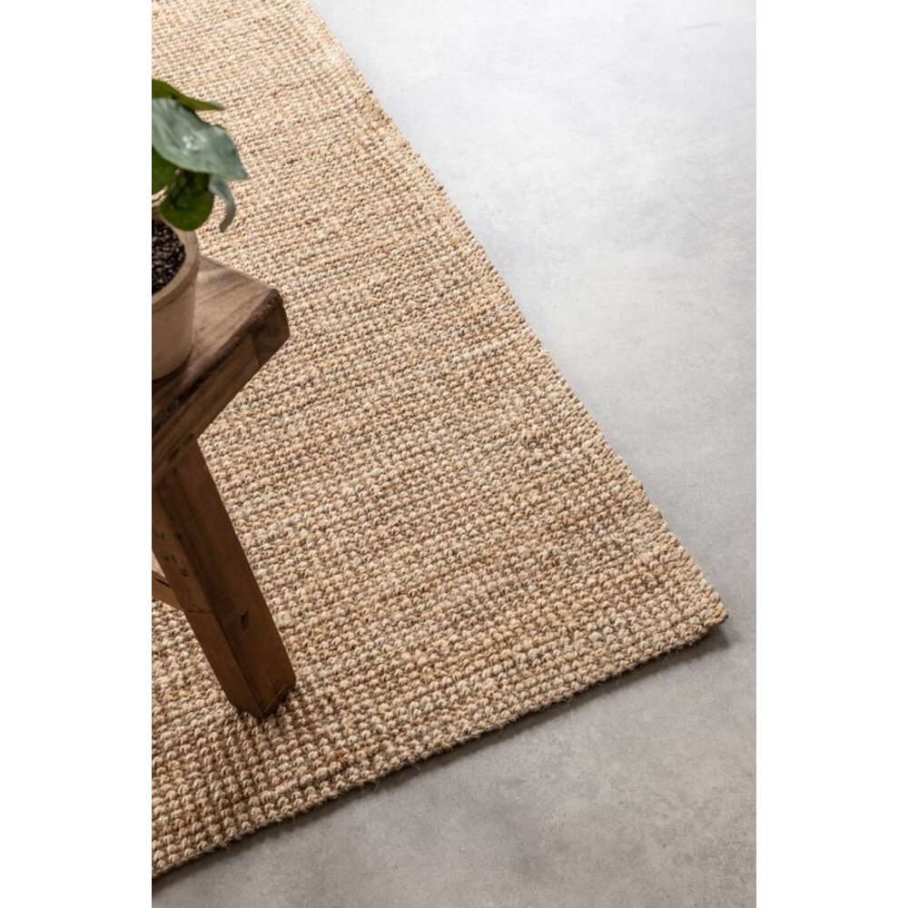 HH HANDGEWEVEN JUTE VLOERKLEED - BOUCLÉ JAIPUR NATUREL