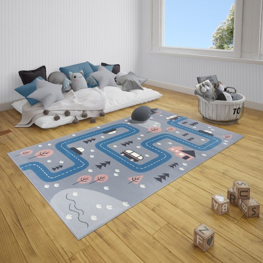 HH KINDERVLOERKLEED - DESIGN KIDS STRAAT GRIJS/BLAUW