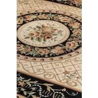 Flycarpets KLASSIEK VLOERKLEED - HERAT ADRASKAN ZWART/BEIGE