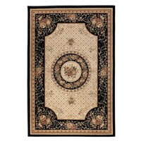 Flycarpets KLASSIEK VLOERKLEED - HERAT ADRASKAN ZWART/BEIGE