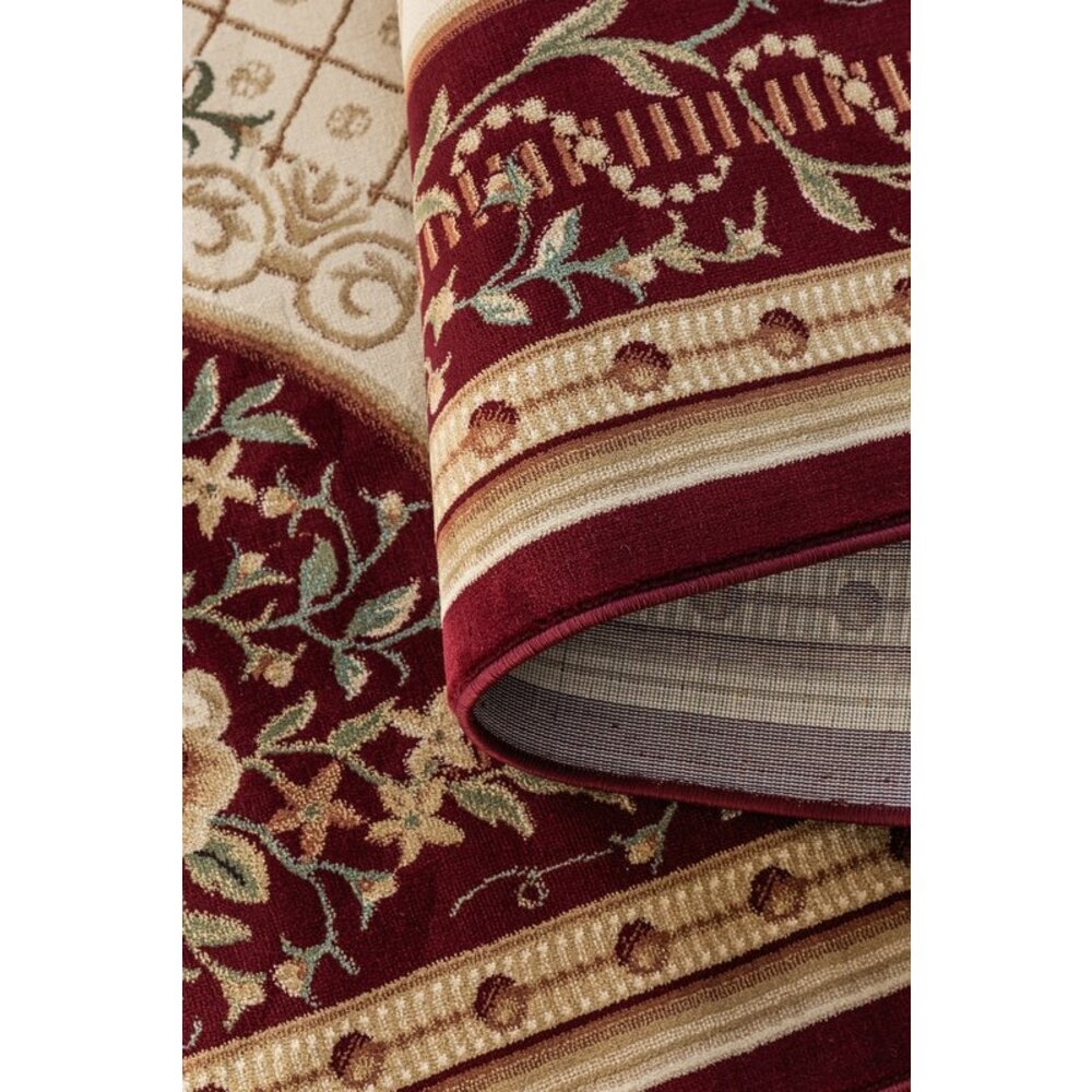 Flycarpets KLASSIEK VLOERKLEED - HERAT ADRASKAN ROOD/CREME