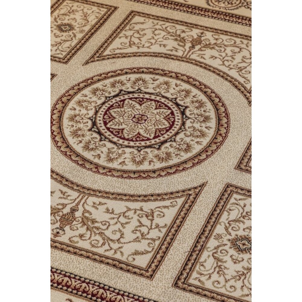 Flycarpets KLASSIEK VLOERKLEED - HERAT GUZARA CREME/BRUIN