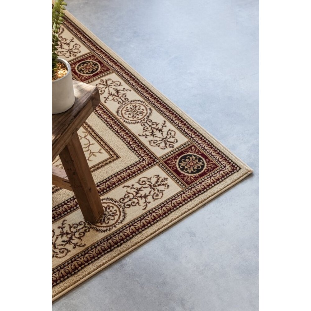 Flycarpets KLASSIEK VLOERKLEED - HERAT GUZARA CREME/BRUIN