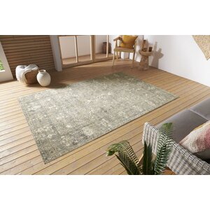 Flycarpets VINTAGE BINNEN- EN BUITENKLEED - LUXOR ZWART/CREME