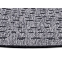 Flycarpets ROND BINNEN & BUITEN VLOERKLEED - BALI GRIJS/ZWART OMKEERBAAR