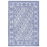 Flycarpets BINNEN & BUITEN VLOERKLEED - CURACAO BLAUW/CREME OMKEERBAAR