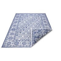 Flycarpets BINNEN & BUITEN VLOERKLEED - CURACAO BLAUW/CREME OMKEERBAAR