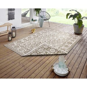 Flycarpets BINNEN & BUITEN VLOERKLEED - CURACAO BEIGE/CREME OMKEERBAAR