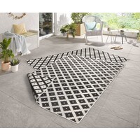 Flycarpets BINNEN & BUITEN OMKEERBAAR VLOERKLEED - NIZZA ZWART/CREME