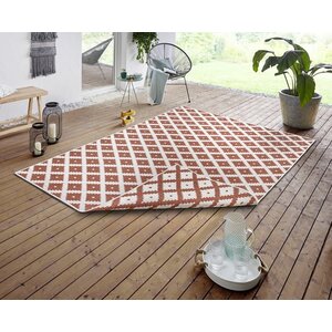 Flycarpets BINNEN & BUITEN OMKEERBAAR VLOERKLEED - NIZZA TERRA/CREME