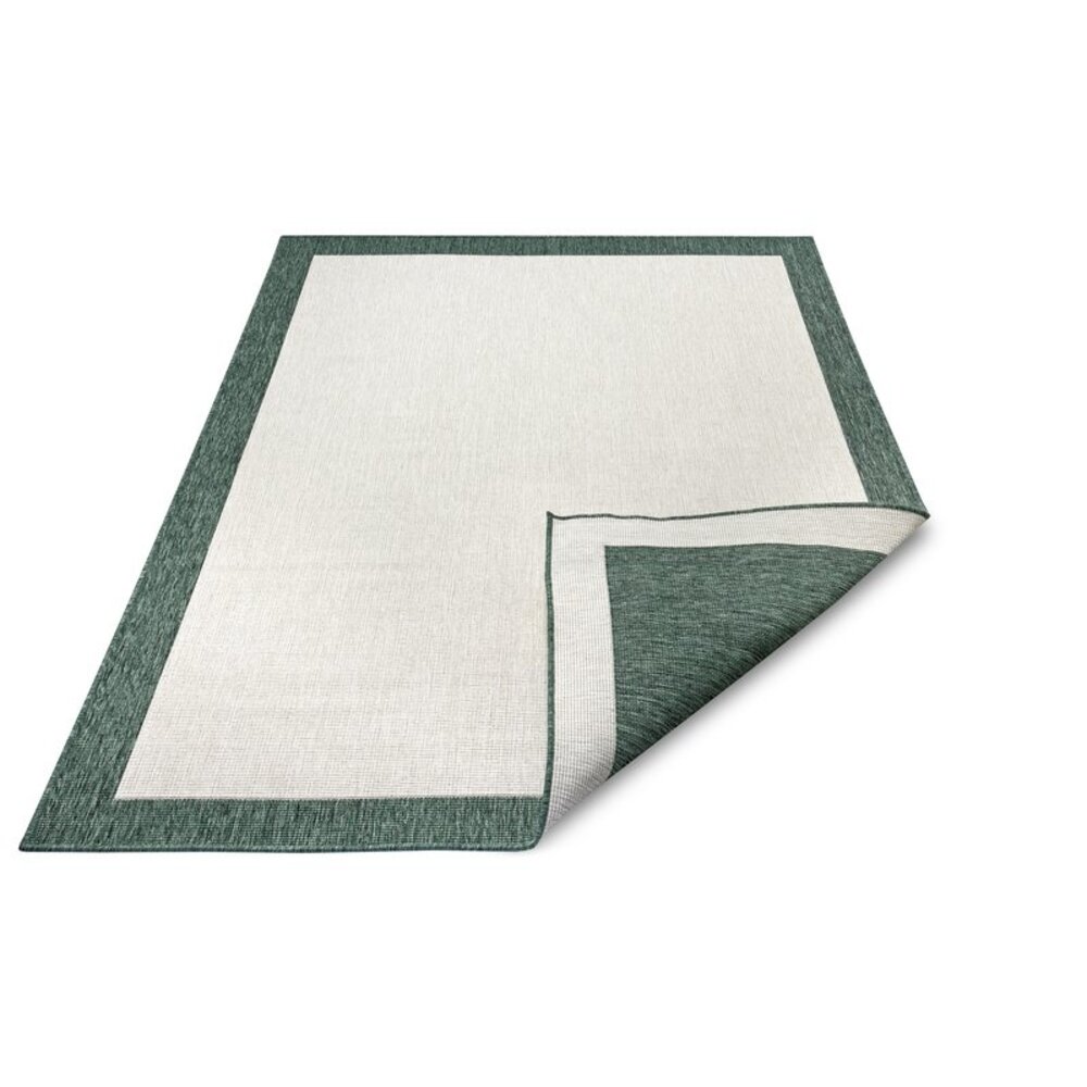 Flycarpets BINNEN & BUITEN OMKEERBAAR VLOERKLEED - PANAMA GROEN/CREME