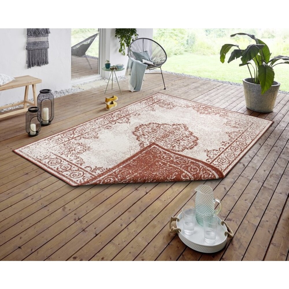 Flycarpets VINTAGE BINNEN & BUITENKLEED OMKEERBAAR - CEBU TERRA/CREME