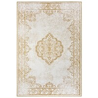 Flycarpets VINTAGE BINNEN & BUITENKLEED OMKEERBAAR - CEBU GEEL/CREME