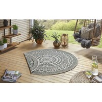 Flycarpets ROND BINNEN & BUITENKLEED OMKEERBAAR - CORON GROEN/CREME