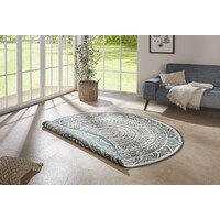 Flycarpets ROND BINNEN & BUITENKLEED OMKEERBAAR - SIRUMA GROEN/CREME