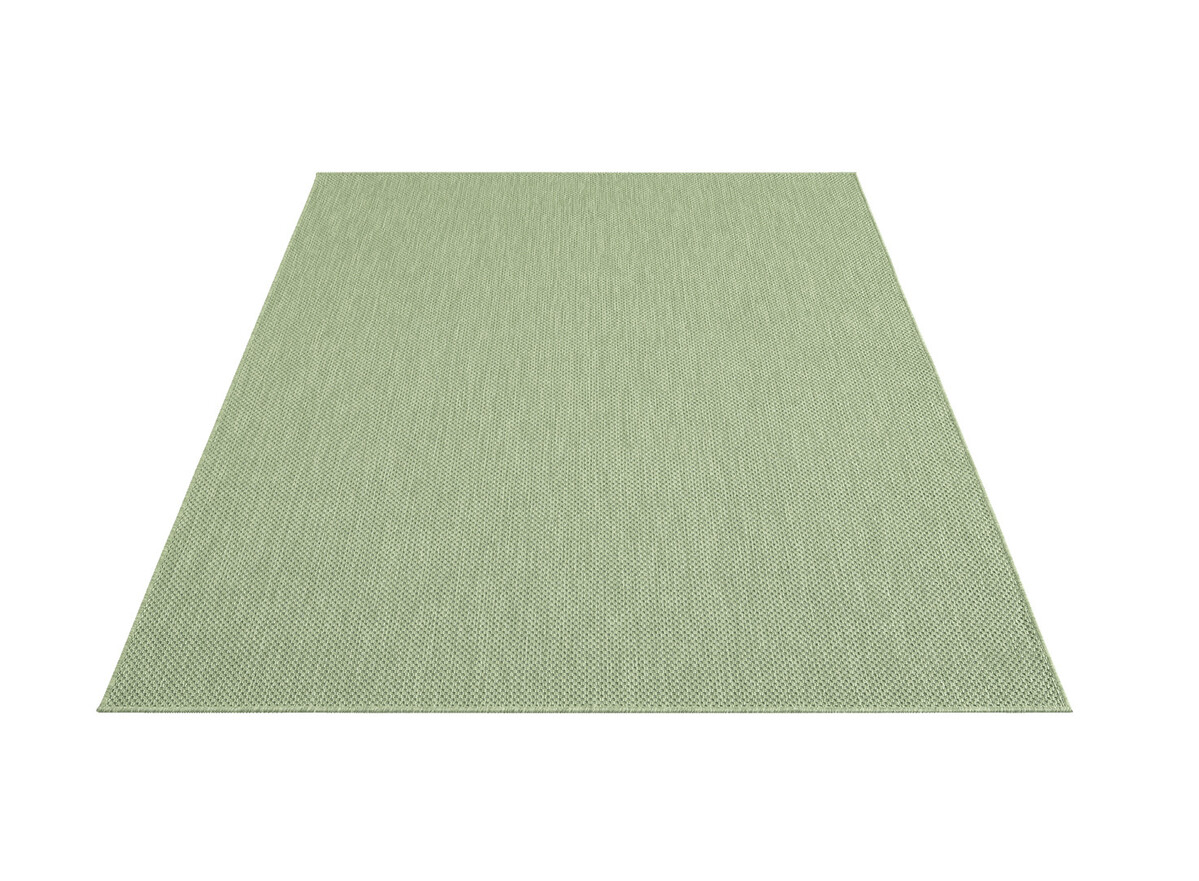 Nilus Laagpolig Effen Groen vloerkleed - Indoor En Outdoor