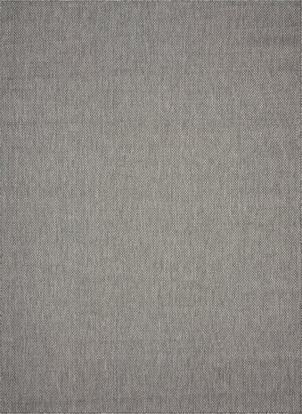 Nilus Laagpolig Effen Grijs vloerkleed - Indoor En Outdoor