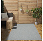 Cyrene Laagpolig Kader Turquoise / Grijs vloerkleed - Indoor En Outdoor