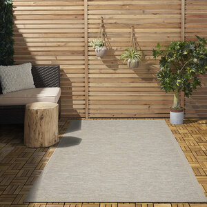 CYRENE LAAGPOLIG KADER BEIGE / GRIJS VLOERKLEED INDOOR EN OUTDOOR