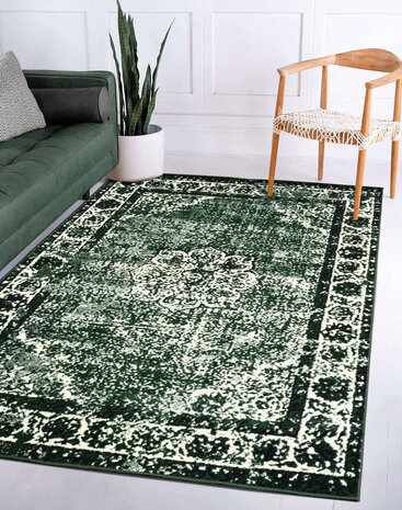 Vintage vloerkleed - Sarande Medaillon Groen Vintage vloerkleed - Sarande Medaillon Groen
