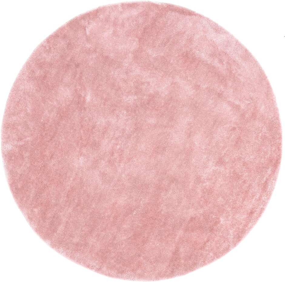 Rond Wasbaar vloerkleed - Solid Roze