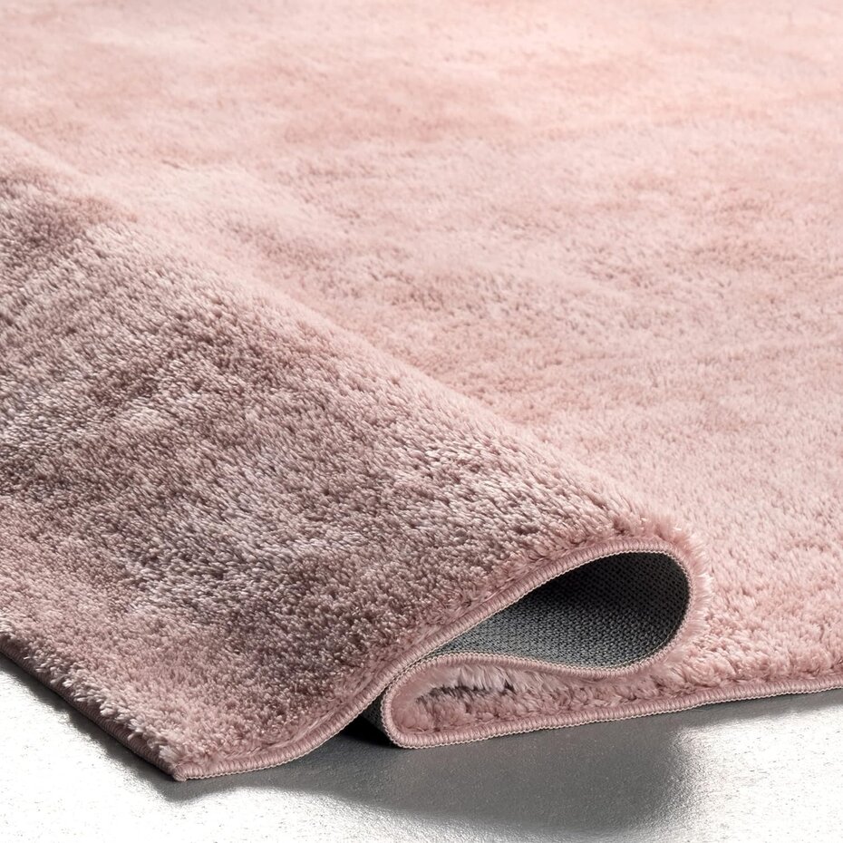 Rond Wasbaar vloerkleed - Solid Roze