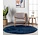 Rond Wasbaar vloerkleed - Solid Donker Blauw / Navy