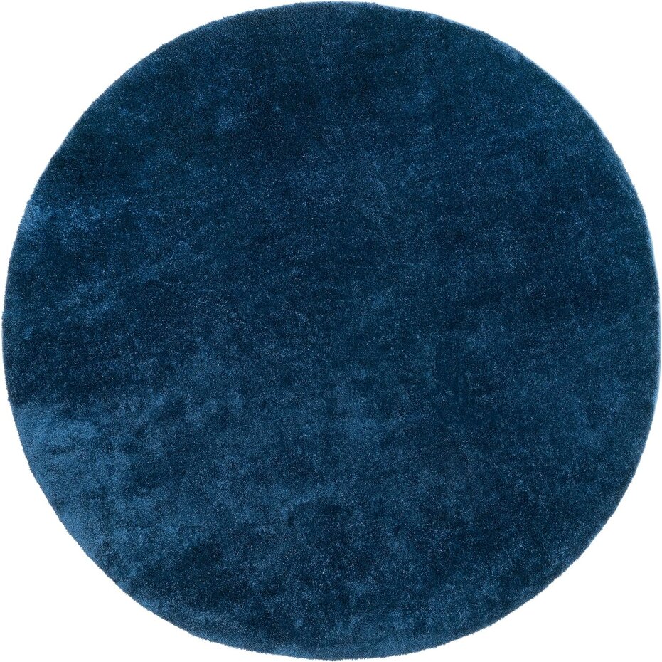 Rond Wasbaar vloerkleed - Solid Donker Blauw / Navy Rond Wasbaar vloerkleed - Solid Donker Blauw / Navy