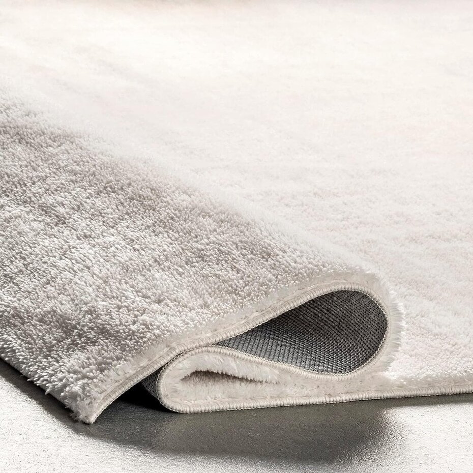 Rond Wasbaar vloerkleed - Solid Wit