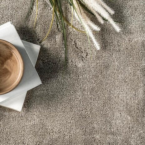 Rond Wasbaar vloerkleed - Solid Beige