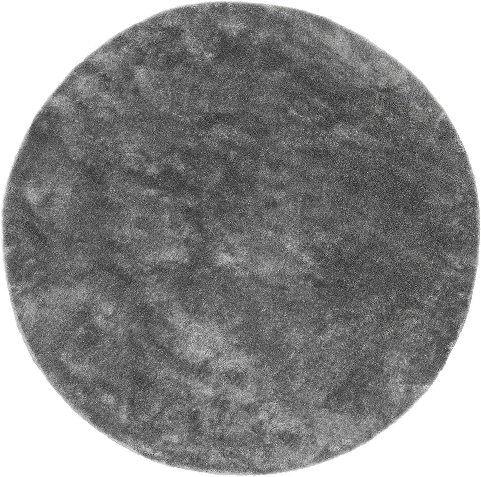 Rond Wasbaar vloerkleed - Solid Grijs Rond Wasbaar vloerkleed - Solid Grijs