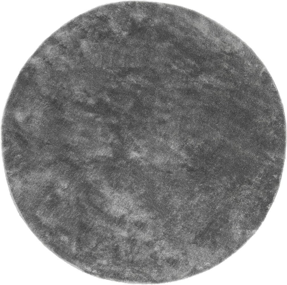 Rond Wasbaar vloerkleed - Solid Grijs Rond Wasbaar vloerkleed - Solid Grijs