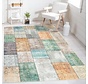 Patchwork vloerkleed - Burano Vintage Multi/Groen/Oranje
