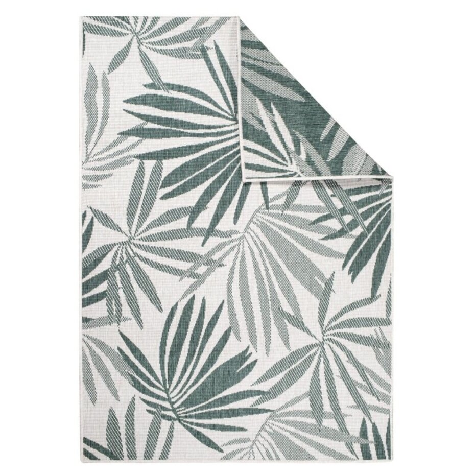 Binnen & Buitenkleed Omkeerbaar - Rio - Crème / Groen