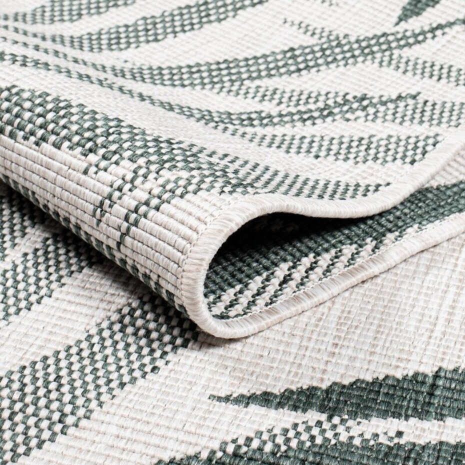 Binnen & Buitenkleed Omkeerbaar - Rio - Crème / Groen