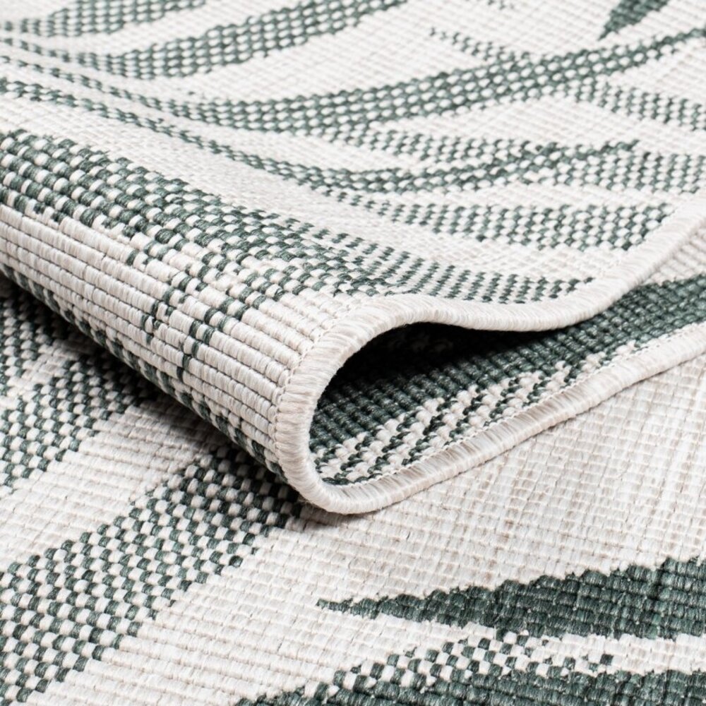 Binnen & Buitenkleed Omkeerbaar - Rio - Crème / Groen