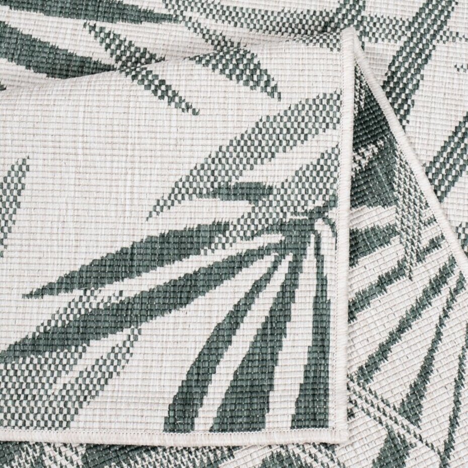 Binnen & Buitenkleed Omkeerbaar - Rio - Crème / Groen