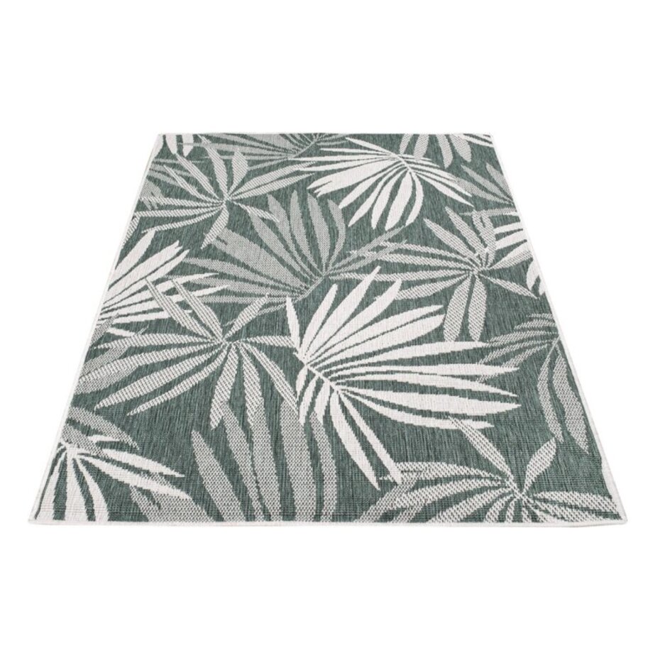 Binnen & Buitenkleed Omkeerbaar - Rio - Crème / Groen