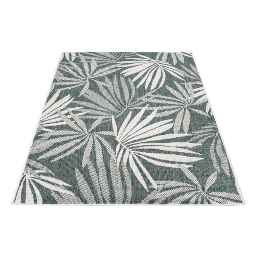 Binnen & Buitenkleed Omkeerbaar - Rio - Crème / Groen