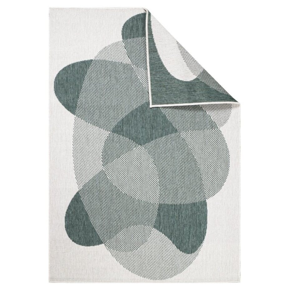 Binnen & Buitenkleed Omkeerbaar - Rio -  Crème / Groen