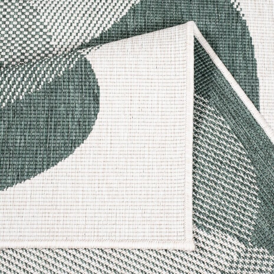 Binnen & Buitenkleed Omkeerbaar - Rio -  Crème / Groen